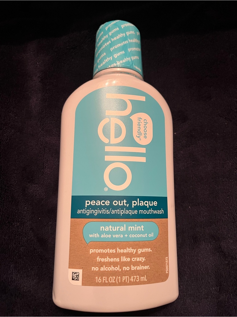 Hello Natural Mint Antiplaque Mouthwash